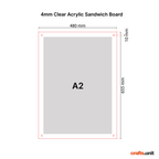Acrylic Sandwich Board Panels | A5, A4, A3, and A2