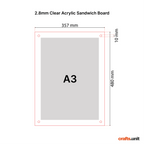 Acrylic Sandwich Board Panels | A5, A4, A3, and A2