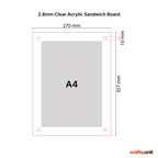 Acrylic Sandwich Board Panels | A5, A4, A3, and A2