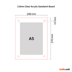 Acrylic Sandwich Board Panels | A5, A4, A3, and A2