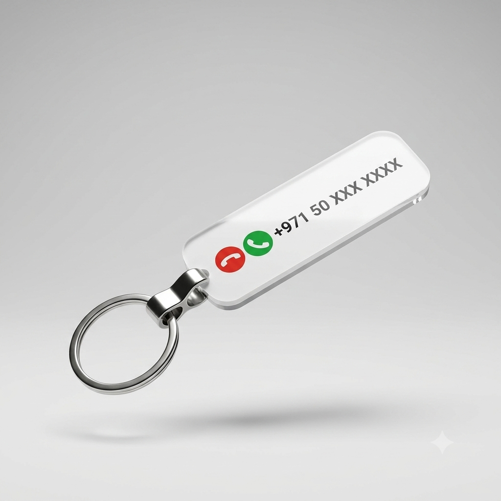 Phone Number Keychain