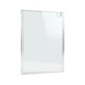 A4 Acrylic Wall Document Holder | Clear & Black | Double side tape mount