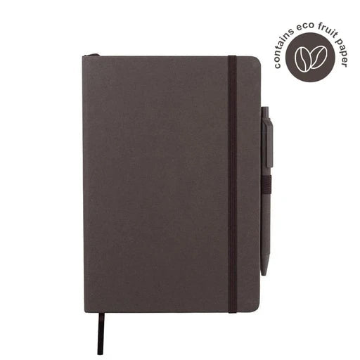 ABULA - eco-neutral® A5 Hard Cover Notebook & Pen Set-Gray-