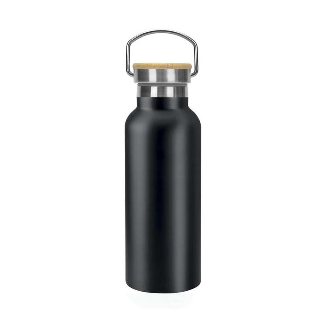 ALMERIA - Giftology Double Wall Stainless Steel Bottle 500ml-Black-
