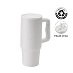 BERN 2.0 - Hans Larsen Recycled Stainless Steel Tumbler with Straw Lid-White-