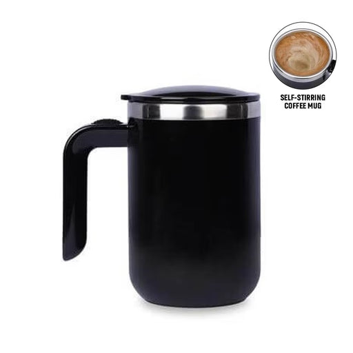 CAFFE - Hans Larsen Auto-Stirring Coffee Mug-Black-