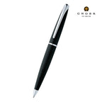 Cross ATX® Basalt Black with Polished Chrome Appointments Ballpoint Pen (Blue Ink)