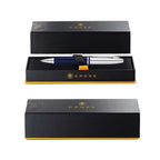 Cross Calais™ Chrome/Blue Lacquer with Polished Chrome Appointments Ballpoint Pen (Blue Ink)