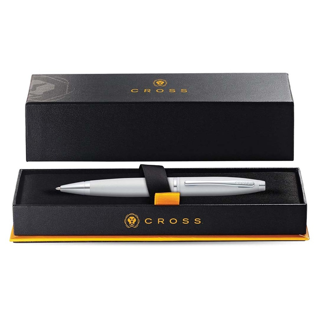 Cross Calais™ Satin Chrome with Polished Chrome Appointments Ballpoint Pen (Blue Ink)