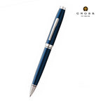 Cross Coventry Blue Lacquer with Polished Chrome Appointments Ballpoint Pen (Blue Ink)