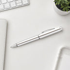 Cross Coventry Polished Chrome Ballpoint Pen (Blue Ink)