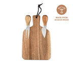 CUCINA - eco-neutral® Wooden Serving Board with 2 Knives-
