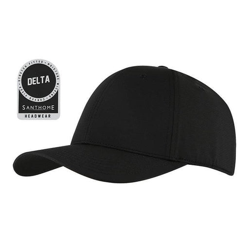 DELTA - Santhome® DryNCool® Performance Stretch-Fitted Cap-Black-
