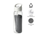 DEVON - Giftology RPET Cooling Towel in RPET Bottle 800 ml-White-