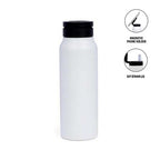 FERRO - Giftology Double Walled Vacuum Bottle with Mag Holder-White-