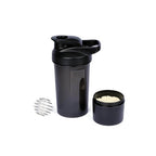 FINIQ - Giftology Protein Shaker Water Bottle with Cup - Black