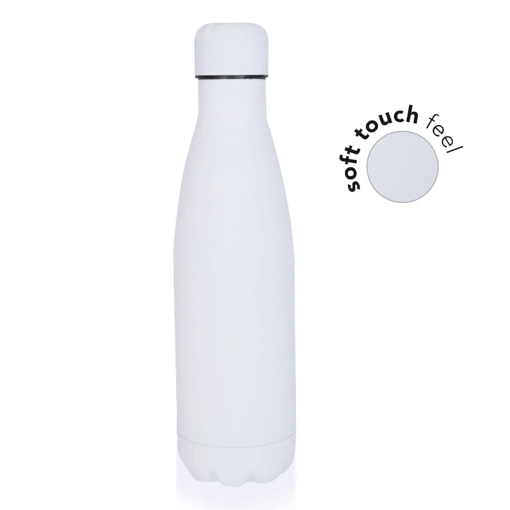 GRODNO - Soft Touch Insulated Water Bottle-White-