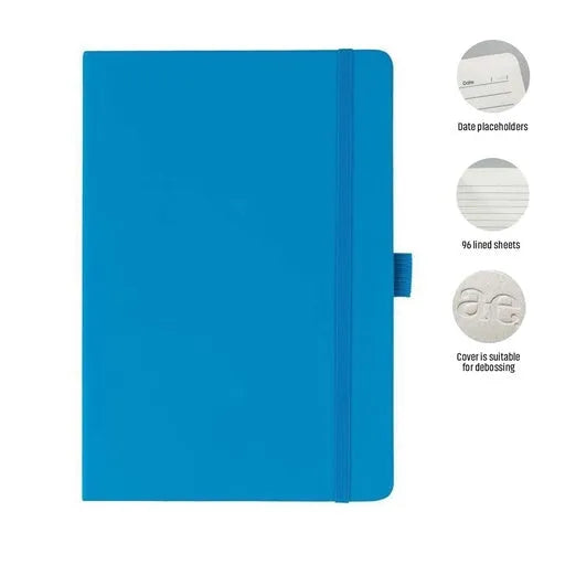 JURSI - Giftology A5 PU Notebook with Pen Loop-Blue-