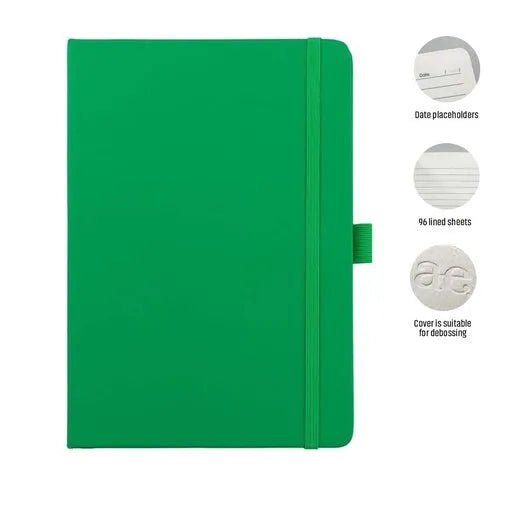JURSI - Giftology A5 PU Notebook with Pen Loop-Green-