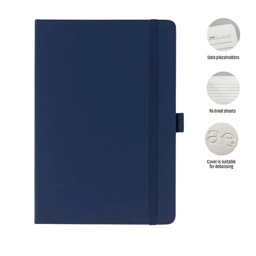 JURSI - Giftology A5 PU Notebook with Pen Loop-Navy-