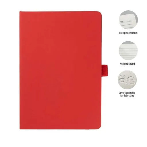 JURSI - Giftology A5 PU Notebook with Pen Loop-Red-