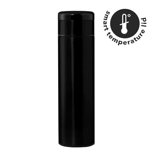 KOVEL - Giftology Double Walled Insulated Flask with Temperature Lid-Black-