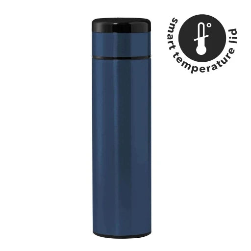 KOVEL - Giftology Double Walled Insulated Flask with Temperature Lid-Blue-