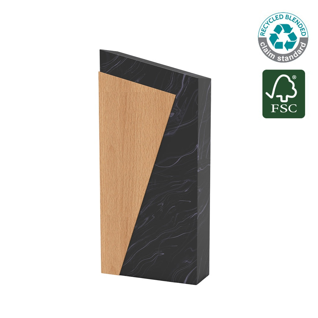 MILOT - Waste-to-Wins® Recycled Award-Black Swirl-
