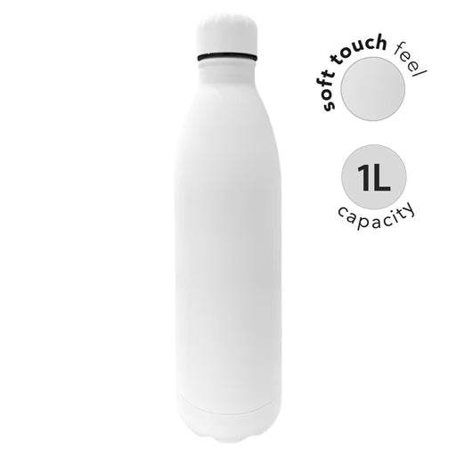 MODENA - Giftology Soft Touch lnsulated Water Bottle - 1L-White-