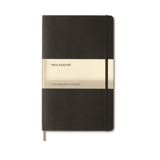 Moleskine Classic Hard Cover Large Ruled Notebook-Black-