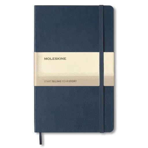 Moleskine Classic Hard Cover Large Ruled Notebook-Blue-