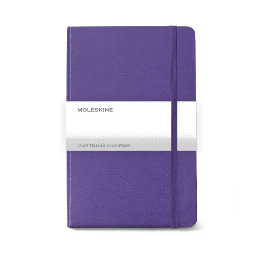 Moleskine Classic Hard Cover Large Ruled Notebook-Purple-