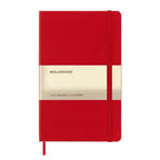 Moleskine Classic Hard Cover Large Ruled Notebook-Red-