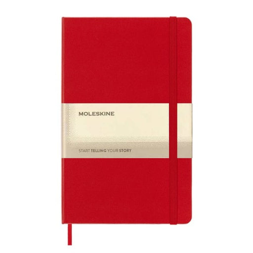 Moleskine Classic Hard Cover Large Ruled Notebook-Red-