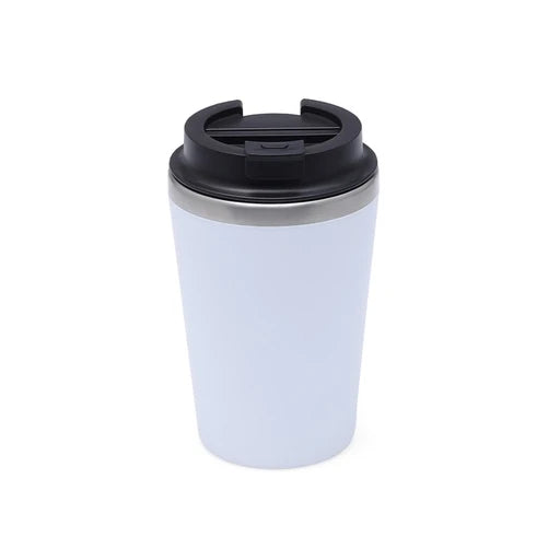 MOSS - Giftology Steel/PP Double Wall Tumbler - 350ml-White-
