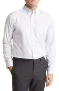 Oxford - Santhome Men's Business Wrinkle-Free Formal Shirt-White-