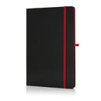 SUKH - SANTHOME A5 Hardcover Ruled Notebook Black-Red-